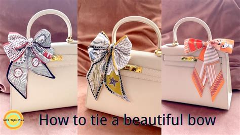 tying a twilly handbag